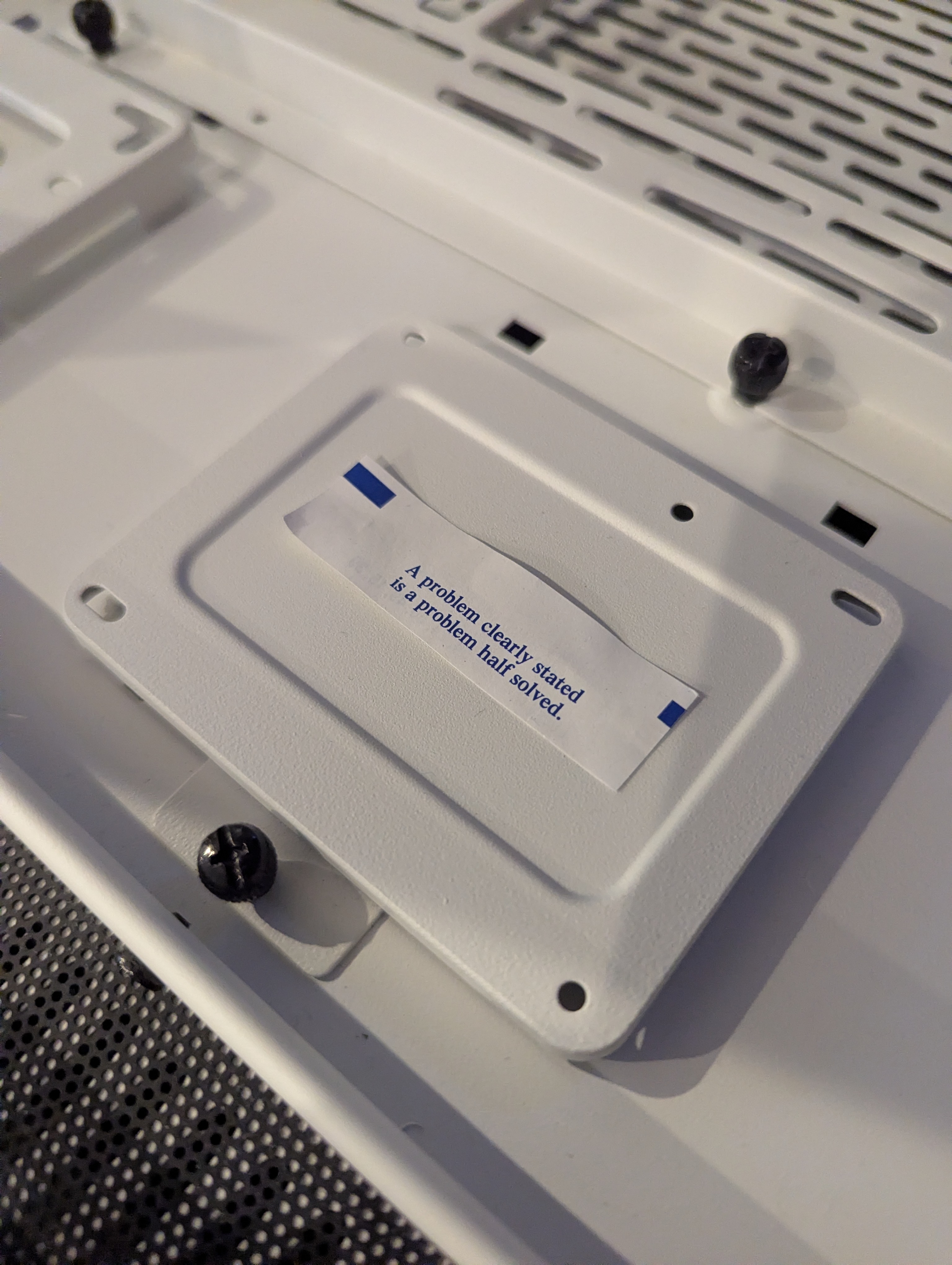 A server rack glowing in warm light